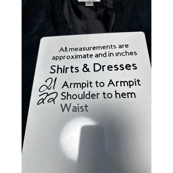 Coldwater Creek Genuine Suede Leather Black Cable Knit Jacket Women's Size M - Picture 10 of 10